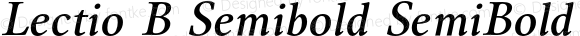 Lectio B Semibold SemiBold Italic
