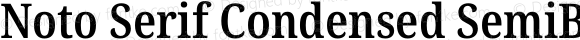 Noto Serif Condensed SemiBold