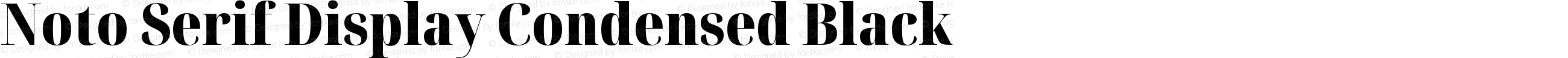 Noto Serif Display Condensed Black