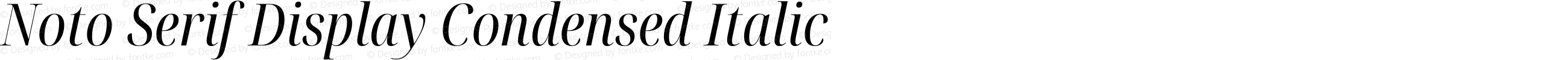 Noto Serif Display Condensed Italic