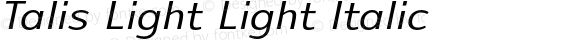 Talis Light Light Italic