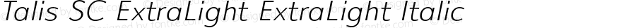 TalisSCExtraLightItalic