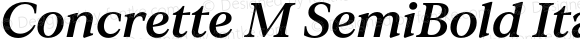 Concrette M SemiBold Italic