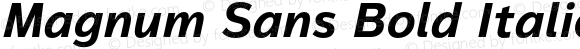 Magnum Sans Bold Italic