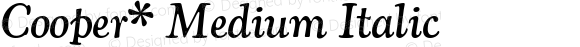 Cooper* Medium Italic