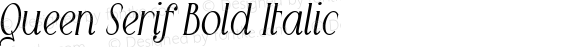 Queen Serif Bold Italic