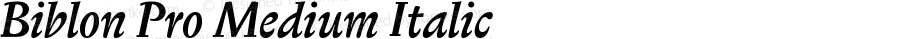 Biblon Pro Medium Italic