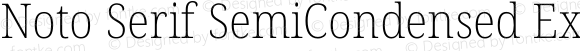 Noto Serif SemiCondensed ExtraLight