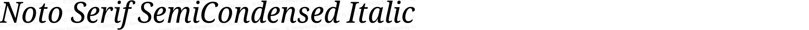 Noto Serif SemiCondensed Italic