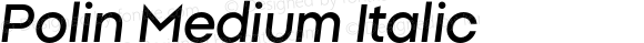 Polin Medium Italic