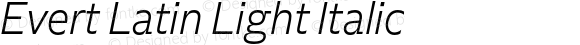 Evert Latin Light Italic