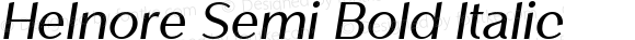 Helnore Semi Bold Italic