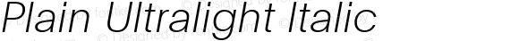 Plain Ultralight Italic