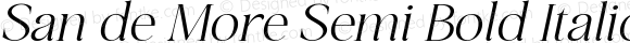 San de More Semi Bold Italic