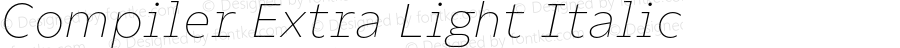 Compiler Extra Light Italic