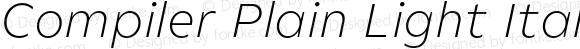 Compiler Plain Light Italic