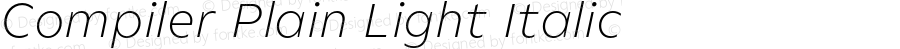 Compiler Plain Light Italic