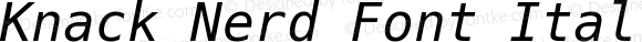 Knack Italic Nerd Font Complete