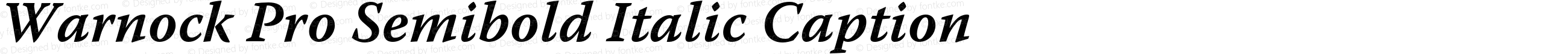 Warnock Pro Semibold Italic Caption