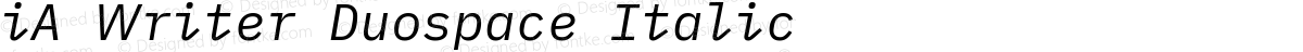 iA Writer Duospace Italic