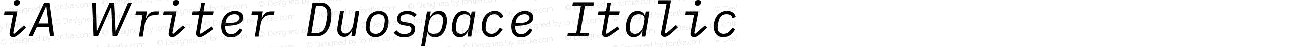 iA Writer Duospace Italic