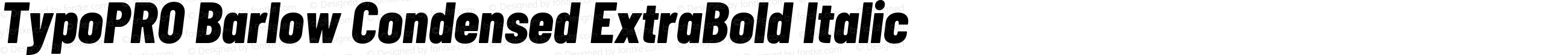 TypoPRO Barlow Condensed ExtraBold Italic