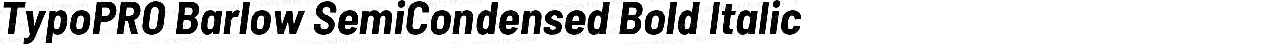 TypoPRO Barlow SemiCondensed Bold Italic