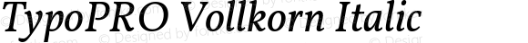 TypoPRO Vollkorn Italic