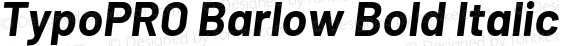 TypoPRO Barlow Bold Italic