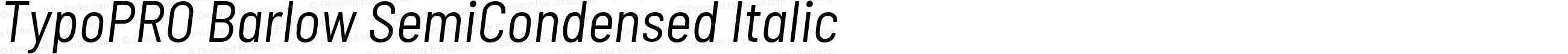 TypoPRO Barlow SemiCondensed Italic