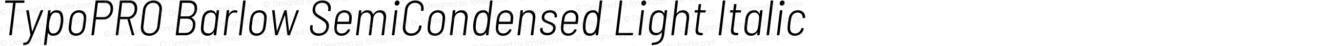 TypoPRO Barlow Semi Condensed Light Italic