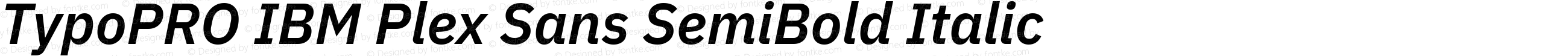 TypoPRO IBM Plex Sans SemiBold Italic