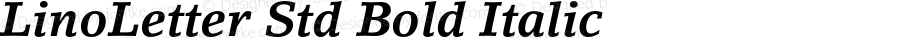 LinoLetter Std Bold Italic