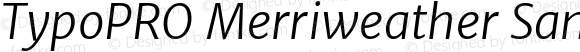 TypoPRO Merriweather Sans Light Italic