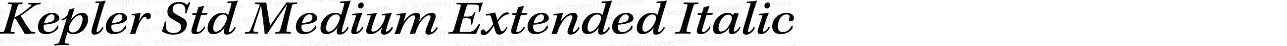 Kepler Std Medium Extended Italic