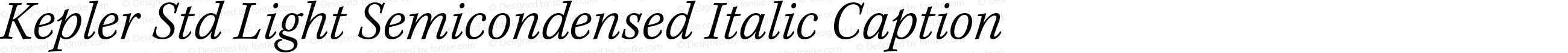 Kepler Std Light Semicondensed Italic Caption