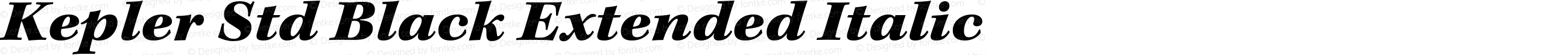 Kepler Std Black Extended Italic