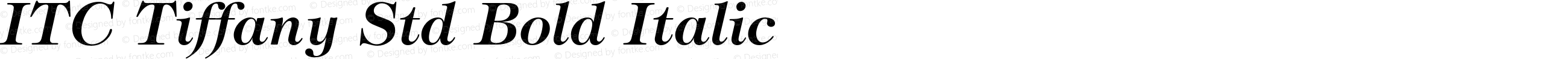 ITC Tiffany Std Bold Italic