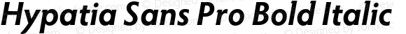 Hypatia Sans Pro Bold Italic