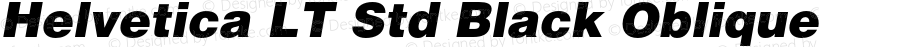 Helvetica LT Std Black Oblique