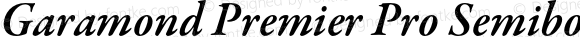 Garamond Premier Pro Semibold Italic