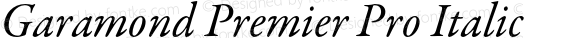 Garamond Premier Pro Italic