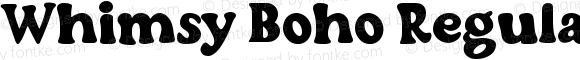 Whimsy Boho Regular Version 1.000;June 11, 2023;FontCreator 14.0.0.2901 64-bit