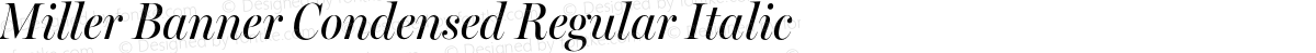 Miller Banner Condensed Regular Italic