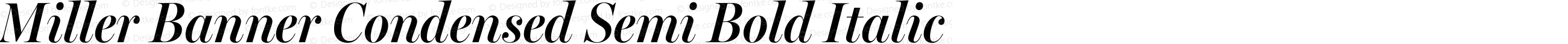 Miller Banner Condensed Semi Bold Italic