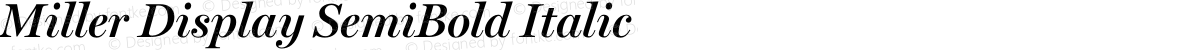 Miller Display SemiBold Italic