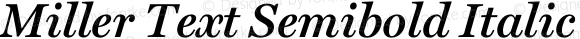 Miller Text Semibold Italic