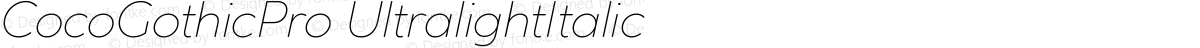 CocoGothicPro UltralightItalic