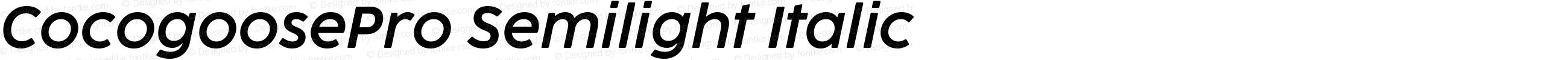 CocogoosePro Semilight Italic
