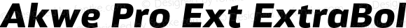 Akwe Pro Ext ExtraBold Italic